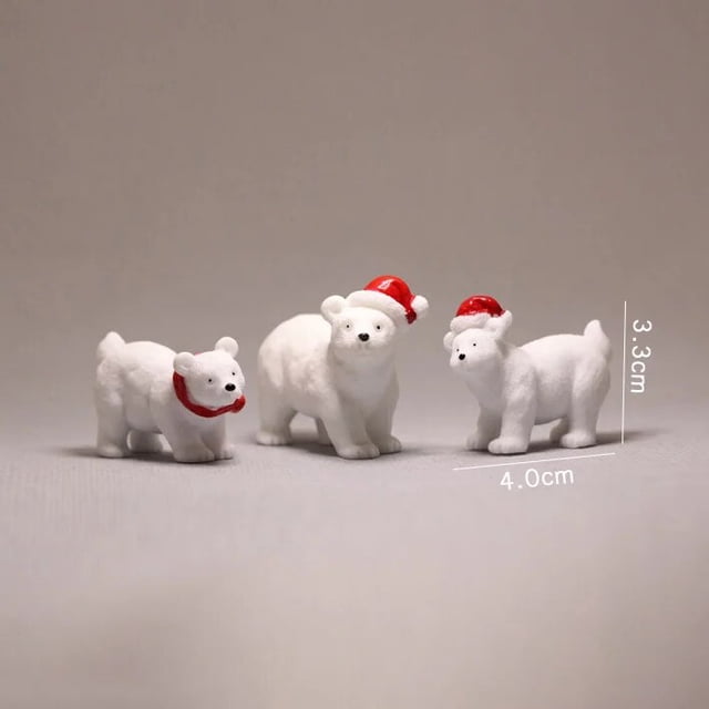 Adornos en miniatura para árbol de Navidad, estatuilla de reno, alce, Papá Noel, alce, decoración del hogar, Año Nuevo, caja de regalo de Navidad