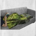 thumbnail image 6 of Forest Soft Flannel Fleece Blanket, Stream Cascade in Tropical Forest Among Trees Jungle Woodland Serene Landscape, Cozy Plush for Indoor and Outdoor Use, 50" x 60", Brown Lime Green, by Ambesonne, 6 of 6