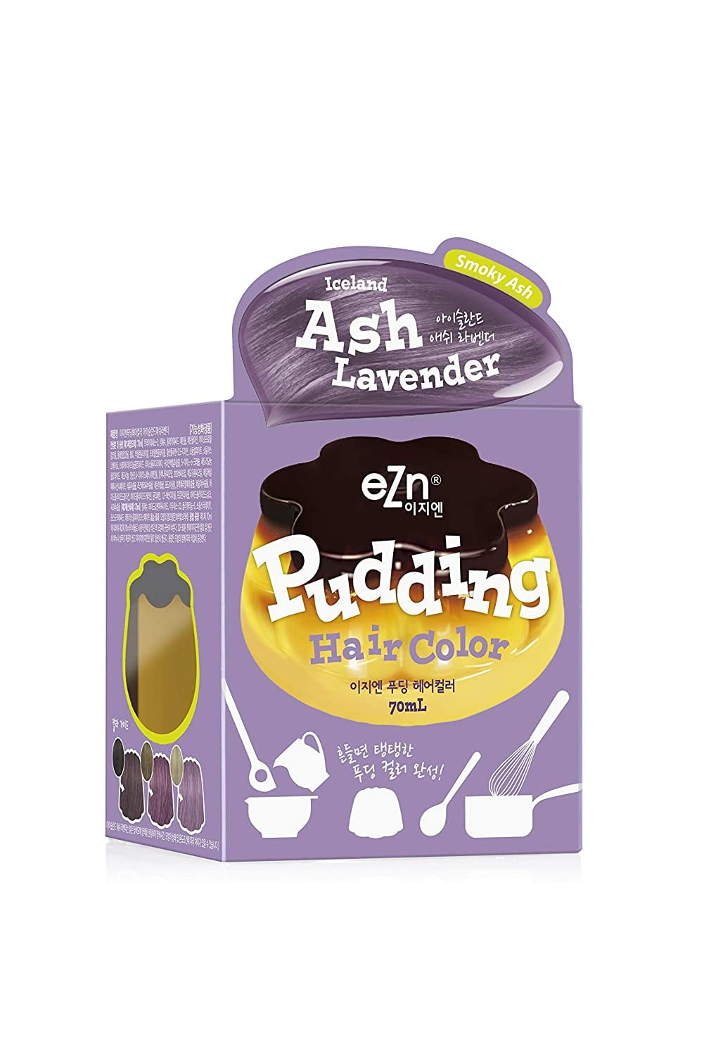 eZn Pudding Hair Dye Iceland Ash Lavender Ammonia Free SemiPermanent