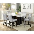 thumbnail image 2 of Camila Rectangle Counter Height Dining Set 7pc - Silver Counter Chairs, 2 of 3