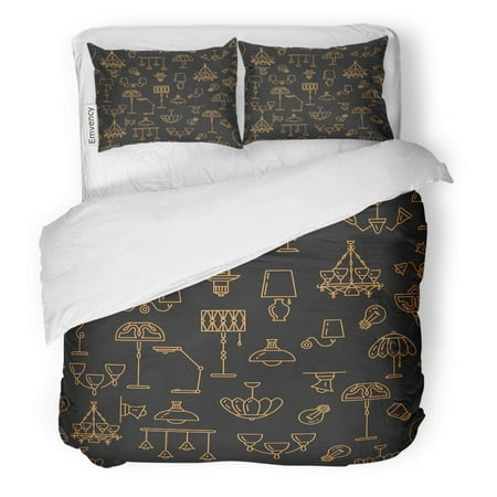 HATIART 3 Piece Bedding Set Lamp Lighting Brand Identity Graphics