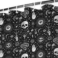 thumbnail image 3 of Black White Gothic Skull Hand Eye Pattern Shower Curtain 84"x72" ,Bathroom Decorative Shower Curtains Set with 12 Hooks,Modern Waterproof Washable Shower Curtain, 3 of 6