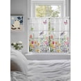 thumbnail image 3 of Wildflowers Living Room Curtains 2 Panel, Spring Farmhouse Tulip Floral Leaf Wooden Grain Cafe Window Treatment, Farmhouse Bedroom Bathroom Kitchen Curtains Drapes 104"x45", 3 of 6