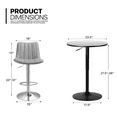 thumbnail image 2 of MoNiBloom 3 Piece Bar Dining and Chair Set, 23.5" Bar Top Table and Counter Height Adjustable Barstools for Pub Bistro Kitchen, 2 of 10
