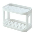 thumbnail image 1 of 2 Layers Desktop Storage Rack 2 Layers Desktop Storage Rack Organizer Detachable Double Layer Dressing Table Cosmetic Storage Holder For Bathroom Office Dorm, 1 of 8