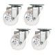 thumbnail image 1 of Juego de ruedas giratorias de 4 piezas, ruedas para silla de oficina, ruedas con placa giratoria de rotación de 360 grados, ruedas para silla, ruedas Sin freno, 1 of 8