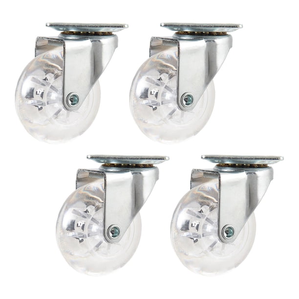 Juego de ruedas giratorias de 4 piezas, ruedas para silla de oficina, ruedas con placa giratoria de rotación de 360 grados, ruedas para silla, ruedas Sin freno