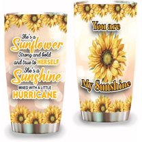She''s A Sunflower Strong And Bold And True To Herself Sunflower Tumbler with Lid Double Wall Tumbler Stainless Steel 20oz Travel Coffee Mug, Sunflower Mugs for Women, Sunflower Mug
