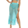 thumbnail image 3 of Frontwalk Women Sarong Crochet Beach Cover Up Summer Casual High Waist Long Skirt Swimwear, 3 of 5