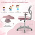 thumbnail image 4 of CZMJY Kids Desk Chair, Children Computer Chair with Wheels and Y-Shaped Lumbar Support, Mesh Kids Study Seating, Height Adjustable Desk Chair for Girls Boys Aged 4-13, Pink, 4 of 10