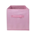 thumbnail image 2 of AbleHome 6 pack Fabric Storage Bins Box Organizer Cube Basket Container 10.5"x10.5"x11" Pink w/Fabric Handle, 2 of 2