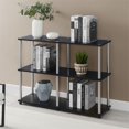 thumbnail image 2 of Pemberly Row Table Console Sans Outils avec Étagères en Finition Bois Noir, 2 of 7