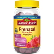 Nature Made Prenatal Gummies with DHA and Folic Acid, Dietary Supplement for Daily Nutritional Support, 60 Gummies, 30 Day Supply