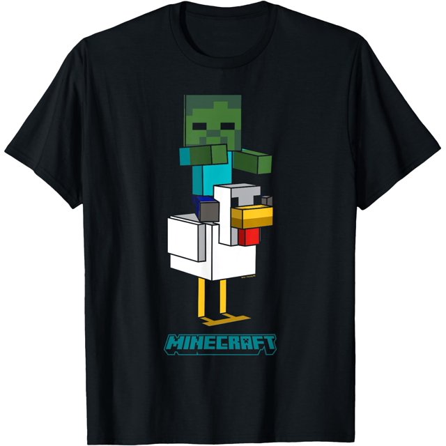 Minecraft T-Shirt Portrait de Jockey de Poulet - comme sur L'Image - L