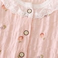 thumbnail image 6 of BLVB Toddler Baby Girls Fall Clothes Printed Long Sleeve Lace Button up Shirt Tops Pants Set Infant Kids Cute Outfits(Pink,2-3Years), 6 of 9