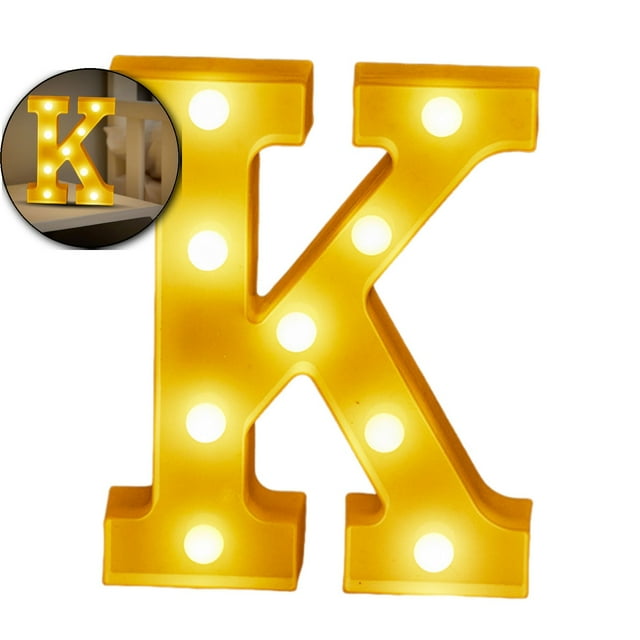 Dvruxg Light Up Letters, Led Letter Lights 26 Alphabet, Decorative Lighted Letter, Battery Powered Led Marquee Letters for Party, Bar, Night Light, Home Decor