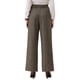 thumbnail image 3 of Pantalón de trabajo de cuadros para mujer INSPIRE CHIC, de pata ancha, recto y largo, en marrón, con diseño de espiga vintage, 3 of 5