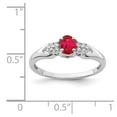thumbnail image 5 of 925 Sterling Silver Rhodium-plated Ruby and White Sapphire Ring Size 8, 5 of 5