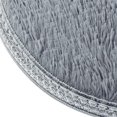 thumbnail image 5 of AuroraX Bath Mug Rug Soft Non-Slip Backing Plush Gray Bedroom Rug Bohemian 11x15 Inch Oval Solid, 5 of 6