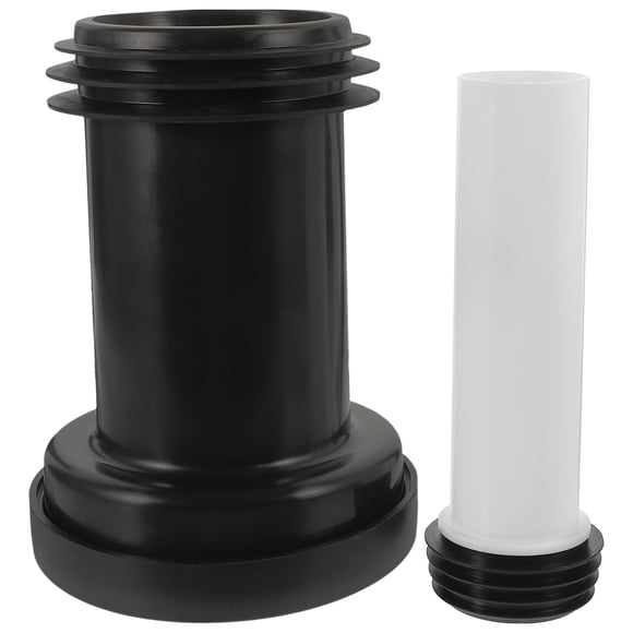 Home Toilet Supplies 2Pcs Black PVC Pipe for Smooth Inner Wall and Corrosion Resistant Use
