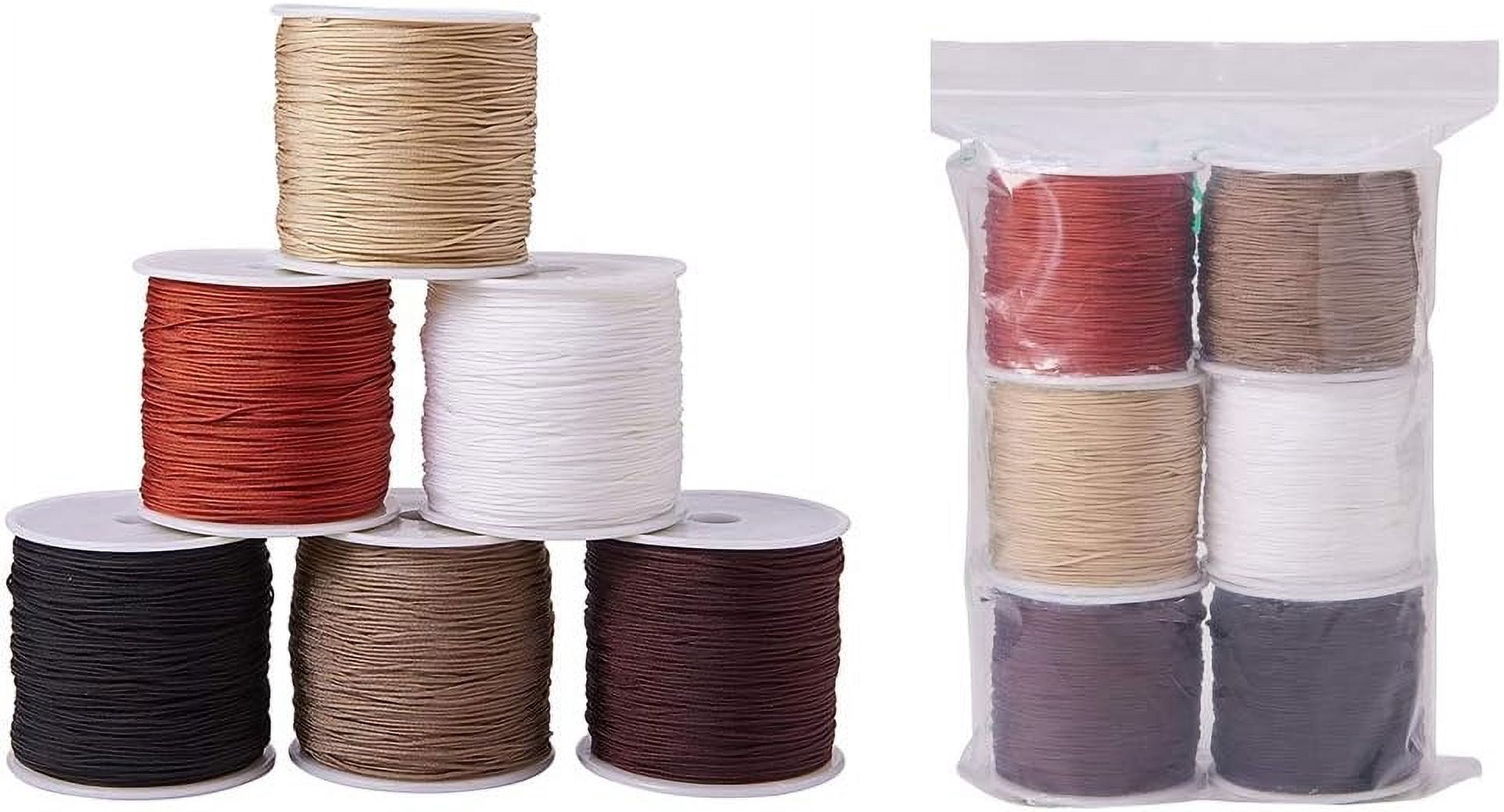 1bag 6 colors 0.8mm Nylon Beading String Chinese Knotting Cord Thread for Jewelry Making and Macrame Supplies 6 x 100 Yards