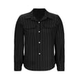 thumbnail image 4 of Womens Button Down Shirts Cotton Striped Dress Shirt Long Sleeve Collared Office Work Pinstripes Blouses Tops, 4 of 6