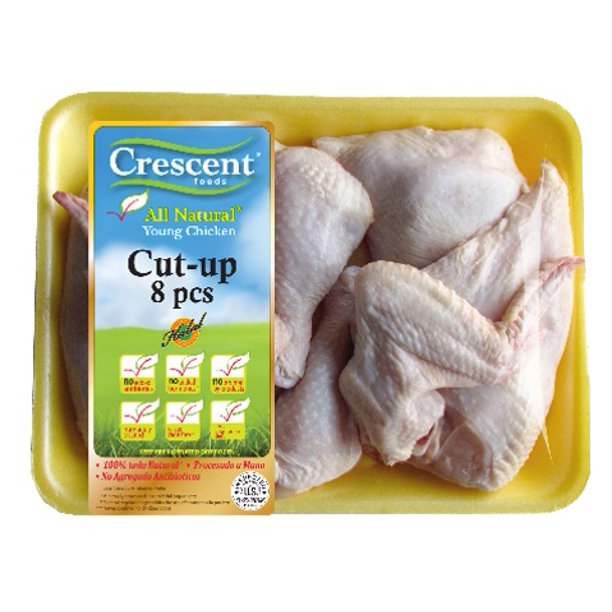 Crescent Whole Cut Chicken Halal 3 0 3 4 Lb Walmart Com Walmart Com