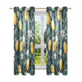 thumbnail image 7 of Yayeee Window Curtains Set of 2 for Living Room Light Filtering 63"x42", Blue Floral Lemons, 7 of 7