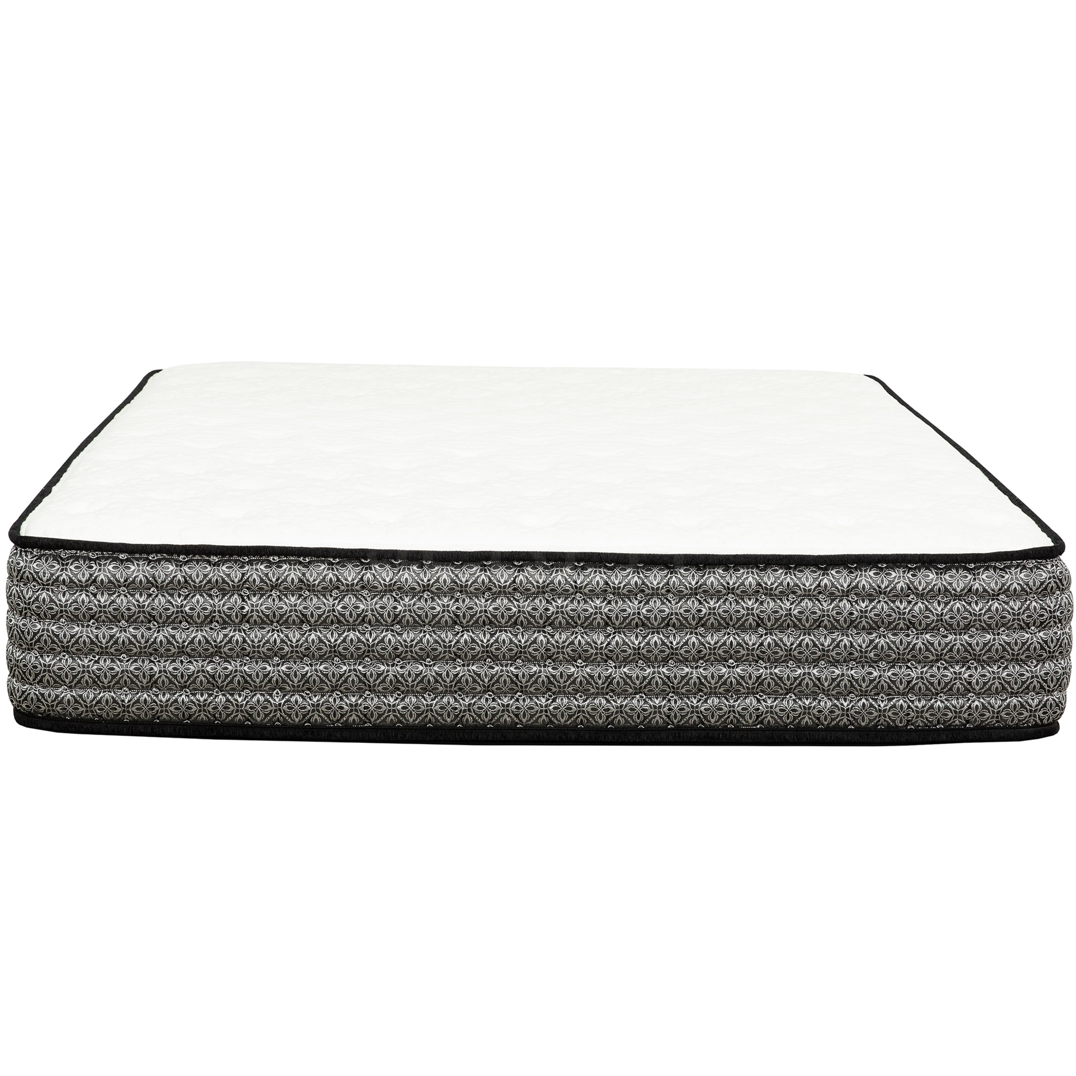 JERFIT 12 Inch King Hybrid Mattress, Plush Gel Memory Foam, Motion Isolation, Cool Sleep, CertiPUR-US Certified, Grey White