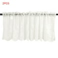 thumbnail image 2 of Langgg 2 Pieces Lace Cafe Kitchen Ruffle Window Drape Valance Semi transparent voile curtains Semi Transparent Voile Curtains Window Treatment, 2 of 8