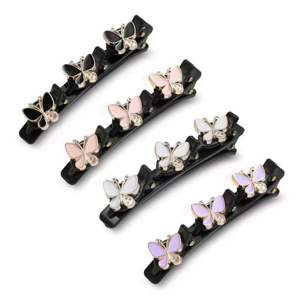 8 Pcs Sparkling Crystal Stone Braided Hair Clips for Women, Braided