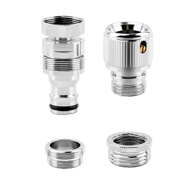 4Pcs Sink Faucet Quick Connector Faucet to Garden Hose Adapter Dishwasher Washer Coupling Adapter for Shower Hose