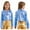 Blue, variant on Girls Metallic Jacket Kids Motorcycle Biker Coat Long Sleeve Modern Hip Hop Jazz Dance Tops Outwear Purple 6