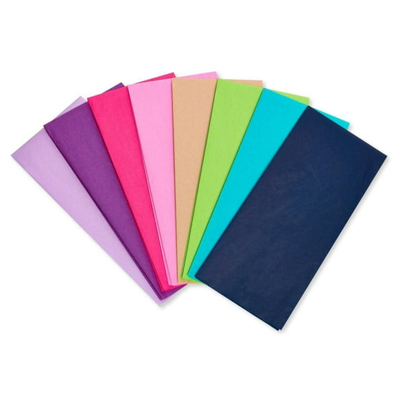 American Greetings - 40 feuilles de papier de soie 20 x 20 po. Papier de soie dans des tons de joyaux pour les anniversaires de naissance, les Fêtes et toutes les occasions