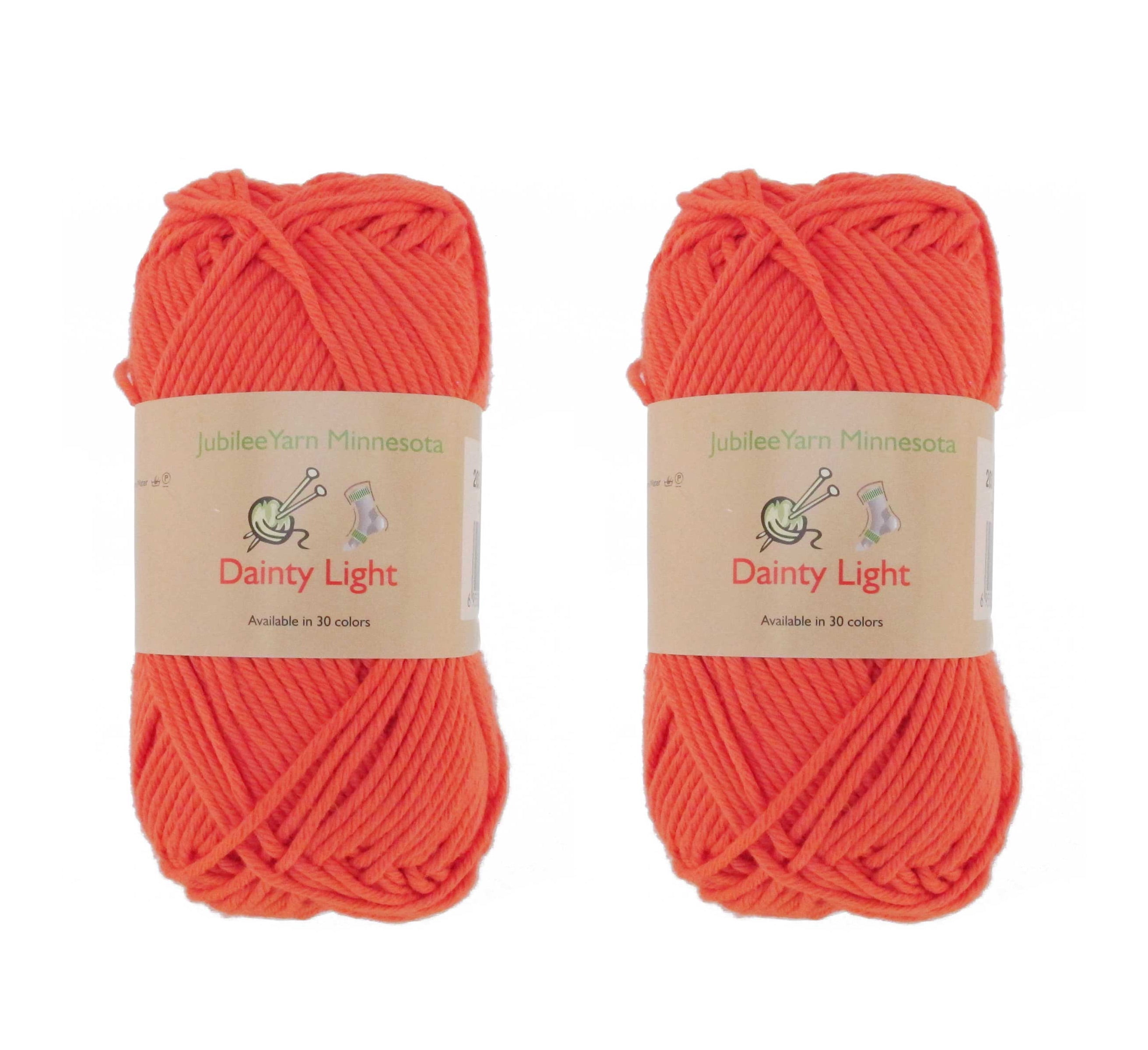 JubileeYarn Medium Gauge Worsted Weight Yarn Dainty Light 2 Skeins