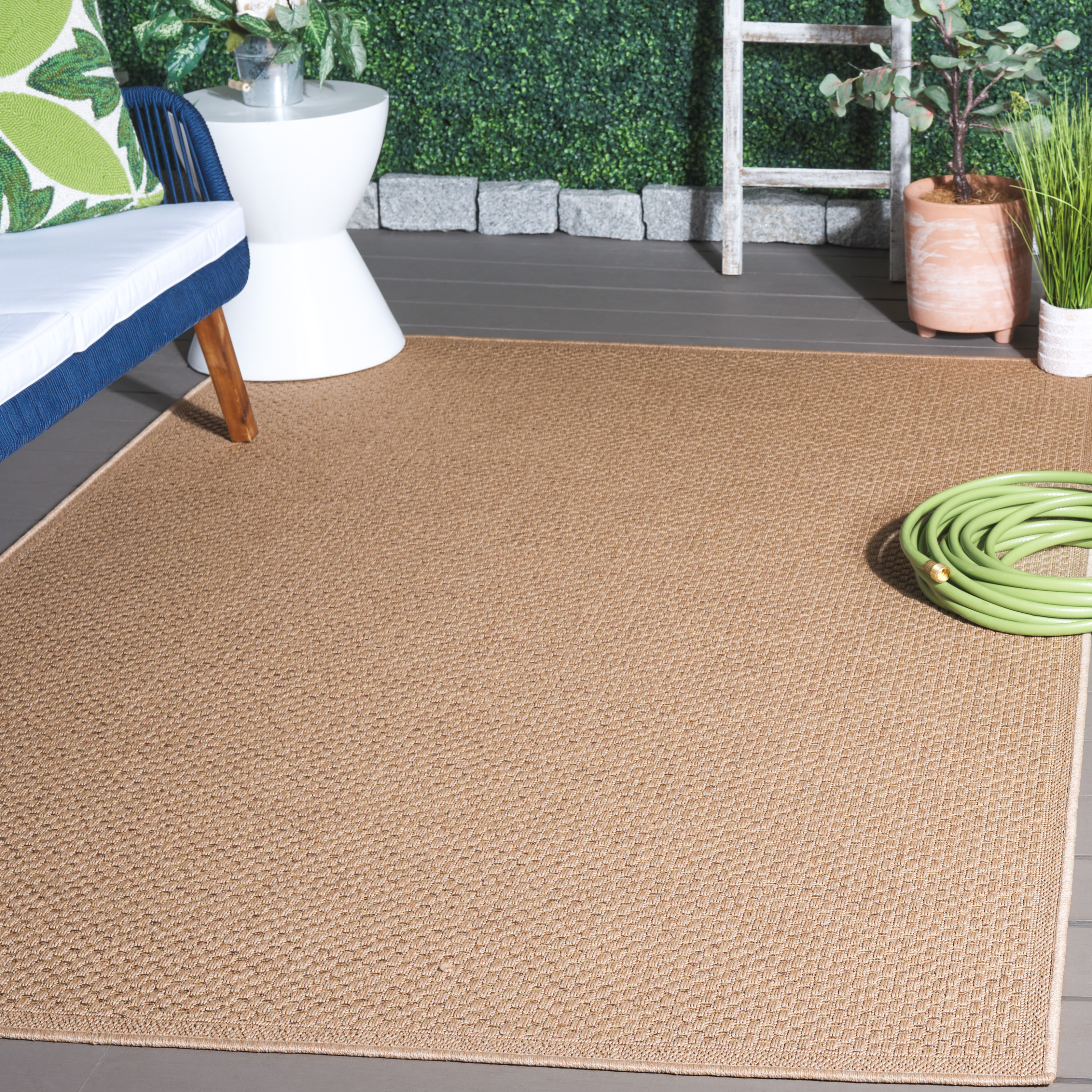 SAFAVIEH Atrium Sisal Christy Solid Indoor/Outdoor Area Rug, Beige, 9' x 12'