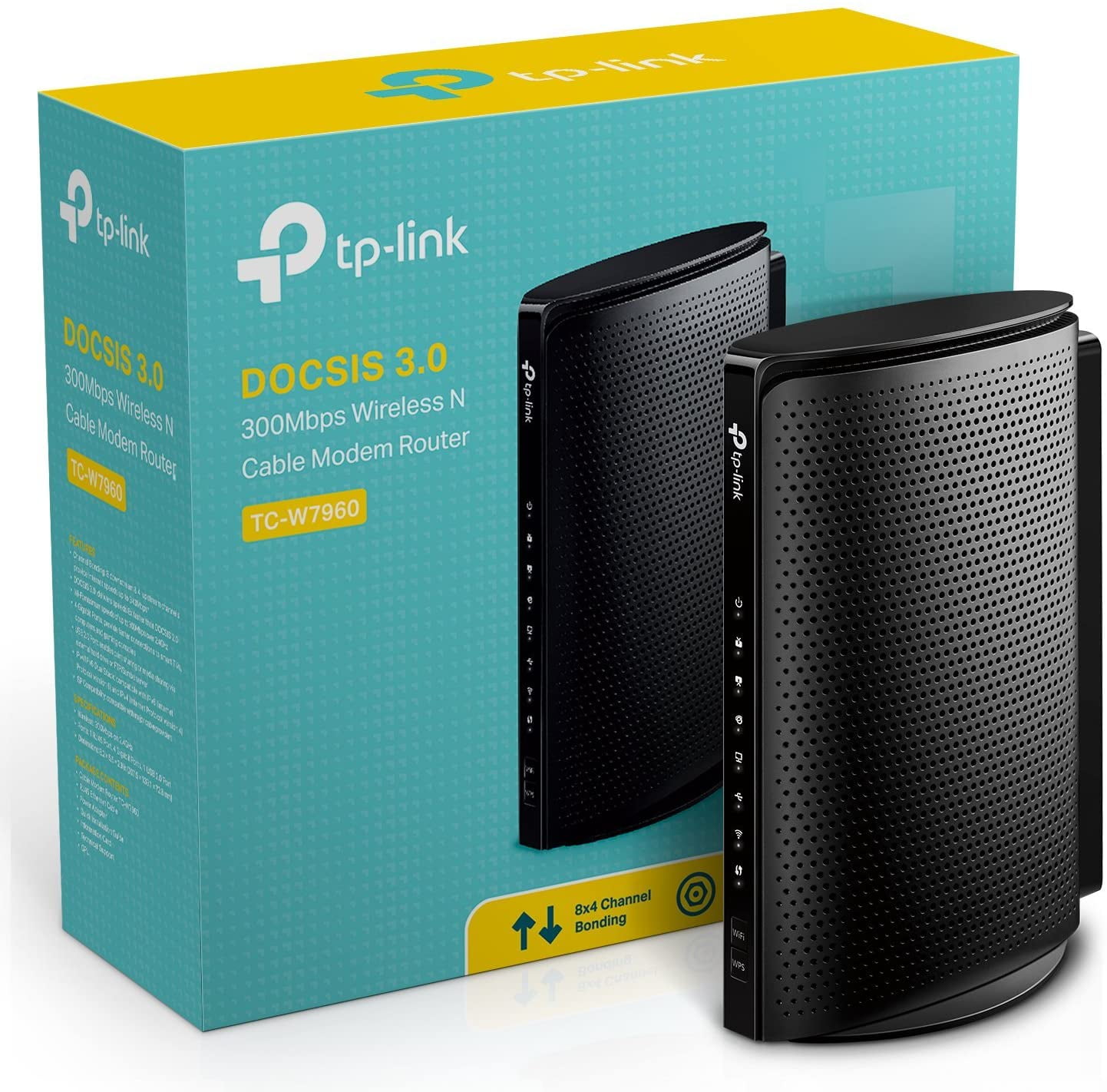 TPLink TCW7960 DOCSIS3.0 300Mbps Wireless WiFi Cable Modem Router for
