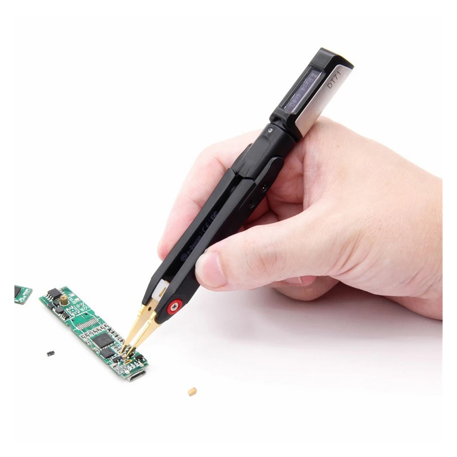 Mini Digital Tweezers Handheld Brid Measurements DT71 LCR Meter Signal nerator Debugging Repairing Tool with OLED Display ,Easy to Use