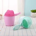 thumbnail image 2 of Champú para enjuague de bebé, taza de enjuague para bebé, enjuague de baño para bebé, taza para lavar el cabello para protección de los ojos del bebé (oso rosa, verde), 2 of 4