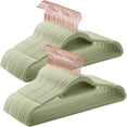 thumbnail image 1 of Velvet Hangers SONGMICS UCRF021GR50, juego de 50 unidades, color verde lima, 1 of 7