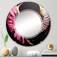 thumbnail image 5 of DESIGN ART Designart 'Pink,Gold And Black Angel Wings III' Printed Wings Angel Wall Mirror 24in.x36in., 5 of 5