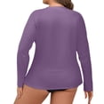 thumbnail image 4 of Women's Rash Guard Long Sleeve Swim Shirt Sun Protection Clothing Women Lightweight Tops Outdoor Gym Hiking Tops, 4 of 5