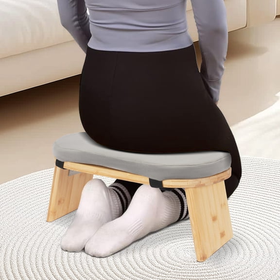 Meditation Bench, Foldable& Ergonomic Meditation Stool, Foldable Kneeling Meditation Bench Used As A Yoga Bench, Prayer Bench