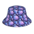 thumbnail image 3 of Daiia White Skull Flower Pattern Bucket Hat - Trendy Cotton Sun Hat for Beach, Golf, Fishing - Fun Outdoor Vacation Boonie for Men and Women, 3 of 9