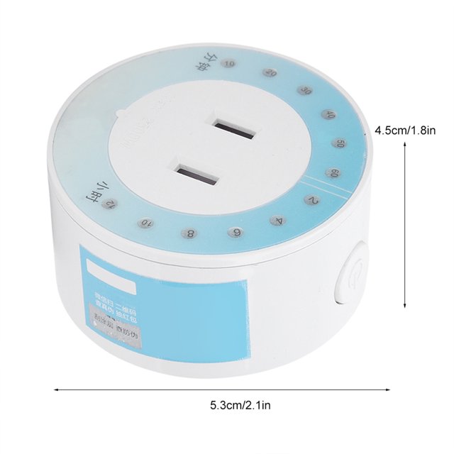 Mini temporizador de salida redondo 110V-220V Función de sincronización Controle sus dispositivos eléctricos Ountdown Electronic Timer Switch Socket para teléfono ANGGREK Otros