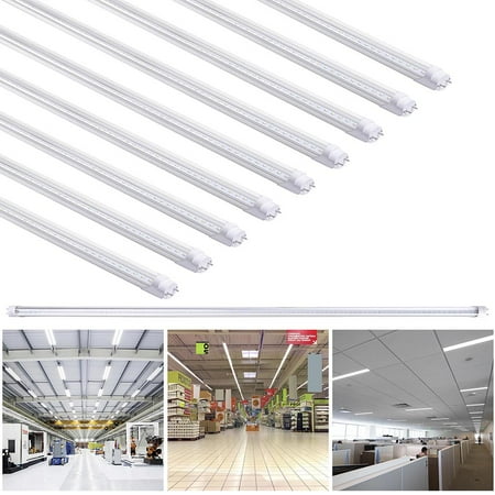 18w Fluorescent Tube - Yescom 1/10/25 Packs 18W T8 4FT LED Light Fluorescent Tube 6500K Cool White Replacement Lamp Bulb Milky/Clear