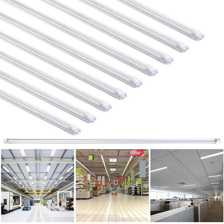 Yescom 1/10/25 Packs 18W T8 4FT LED Light Fluorescent Tube 6500K Cool White Replacement Lamp Bulb