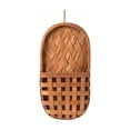 thumbnail image 2 of Indoor Wooden Hanging Basket, Wall Decoration Storage Basket, Hand Woven Solid Wood Chips Flower Arrangement Wall Decor With Hanging Rope For Kitchen Entryway Bathroom, 2 of 7