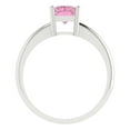 thumbnail image 4 of Clara Pucci 14K White Gold 1.75ct Pink Solitaire Ring for Women, 4 of 8