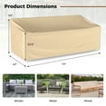 thumbnail image 3 of Gymax 3-Seater Patio Waterproof Sofa Cover Polyester Sofa Cover w/ Air Vents & Handles, 3 of 9